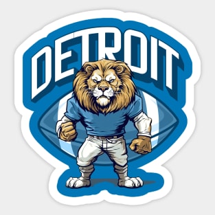 Detroit Football Sticker